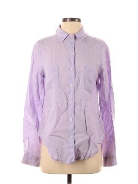 Lily Pulitzer Linen Lighg Purple Button-Up Women's Shirt